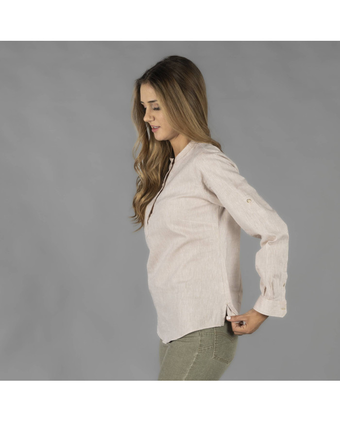CAMISA MUJER LINO/COTTON CUELLO MAO KAULA GARYS
