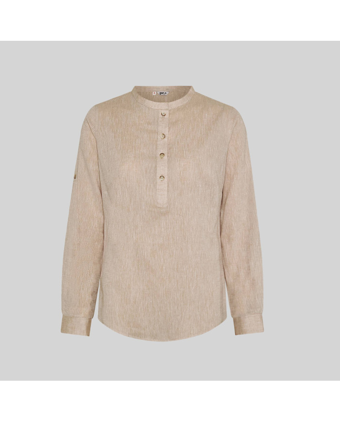 CAMISA MUJER LINO/COTTON CUELLO MAO KAULA GARYS