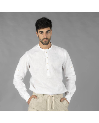 CAMISA HOMBRE LINO/COTTON CUELLO MAO TIWI GARYS