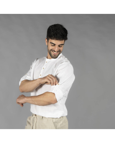 CAMISA HOMBRE LINO/COTTON CUELLO MAO TIWI GARYS