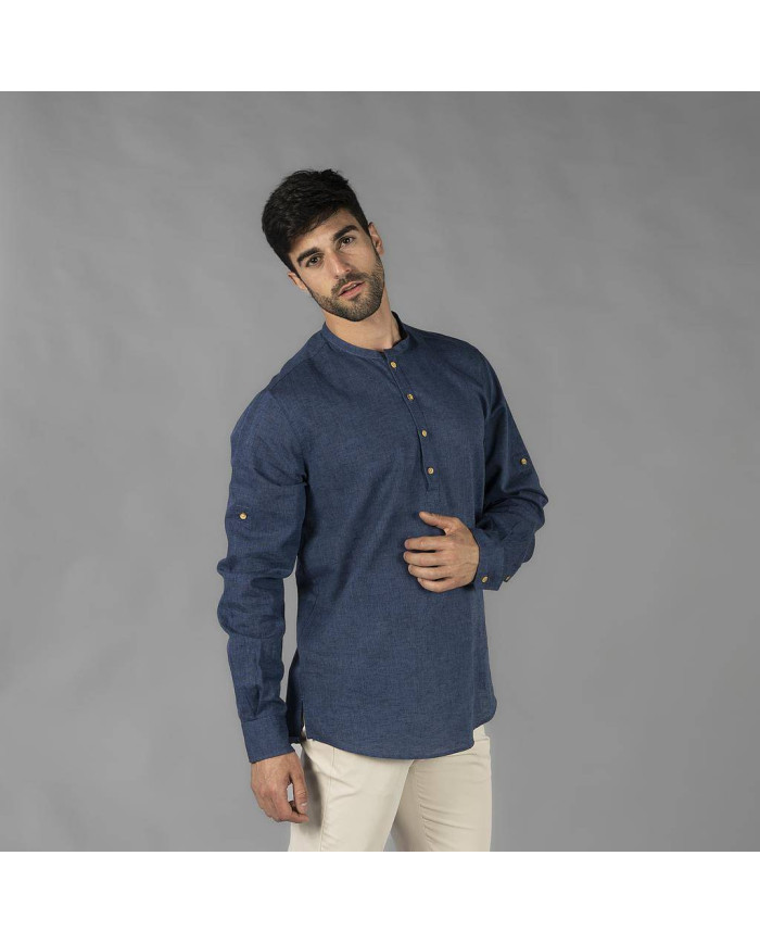 CAMISA HOMBRE LINO/COTTON CUELLO MAO TIWI GARYS