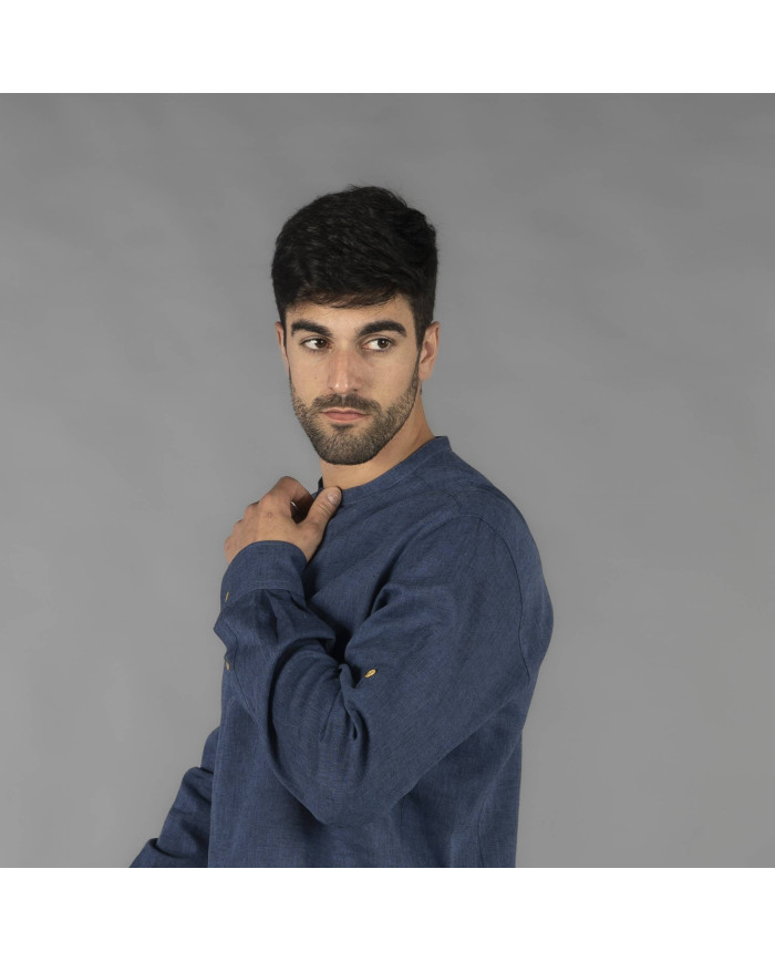 CAMISA HOMBRE LINO/COTTON CUELLO MAO TIWI GARYS