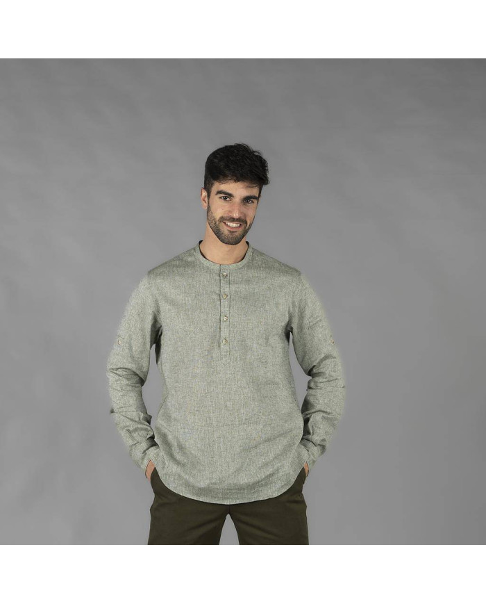 CAMISA HOMBRE LINO/COTTON CUELLO MAO TIWI GARYS
