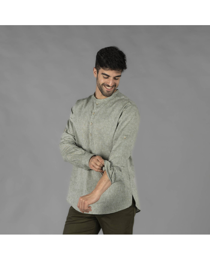 CAMISA HOMBRE LINO/COTTON CUELLO MAO TIWI GARYS