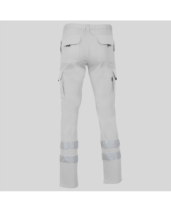 PANTALON UNISEX MULTIBOLSILLOS ELASTICO GAMO 2 BANDAS REFLECTANTES GARYS