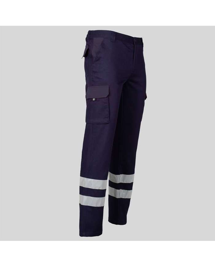 PANTALON UNISEX MULTIBOLSILLOS ELASTICO GAMO 2 BANDAS REFLECTANTES GARYS