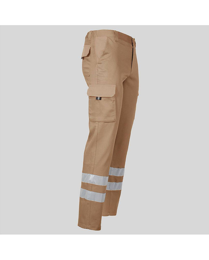 PANTALON UNISEX MULTIBOLSILLOS ELASTICO GAMO 2 BANDAS REFLECTANTES GARYS
