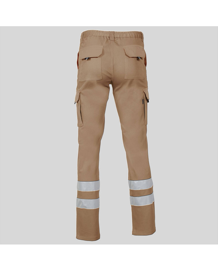 PANTALON UNISEX MULTIBOLSILLOS ELASTICO GAMO 2 BANDAS REFLECTANTES GARYS