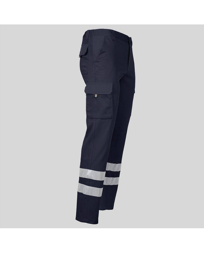 PANTALON UNISEX MULTIBOLSILLOS ELASTICO GAMO 2 BANDAS REFLECTANTES GARYS