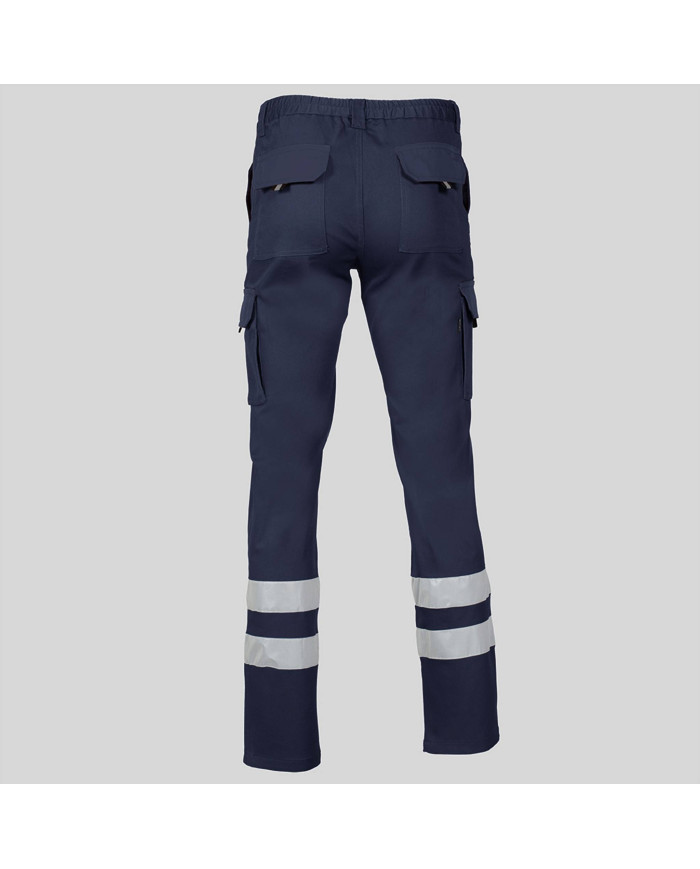 PANTALON UNISEX MULTIBOLSILLOS ELASTICO GAMO 2 BANDAS REFLECTANTES GARYS