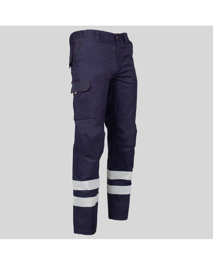 PANTALON UNISEX MULTIBOLSILLOS ELASTICO ARCE 2 BANDAS REFLECTANTES GARYS
