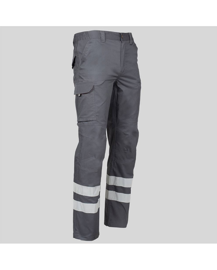 PANTALON UNISEX MULTIBOLSILLOS ELASTICO ARCE 2 BANDAS REFLECTANTES GARYS