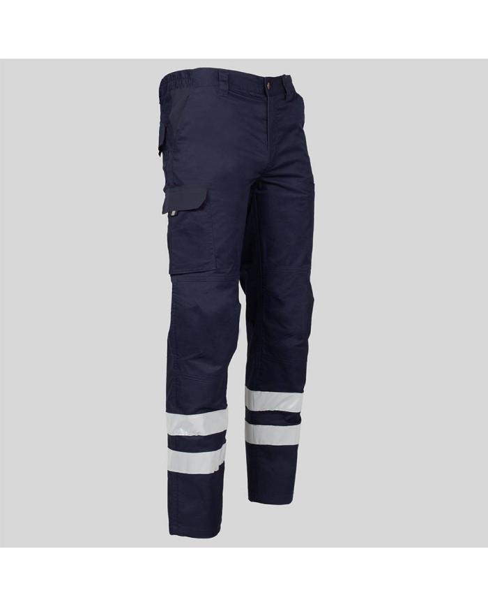 PANTALON UNISEX MULTIBOLSILLOS ELASTICO ARCE 2 BANDAS REFLECTANTES GARYS