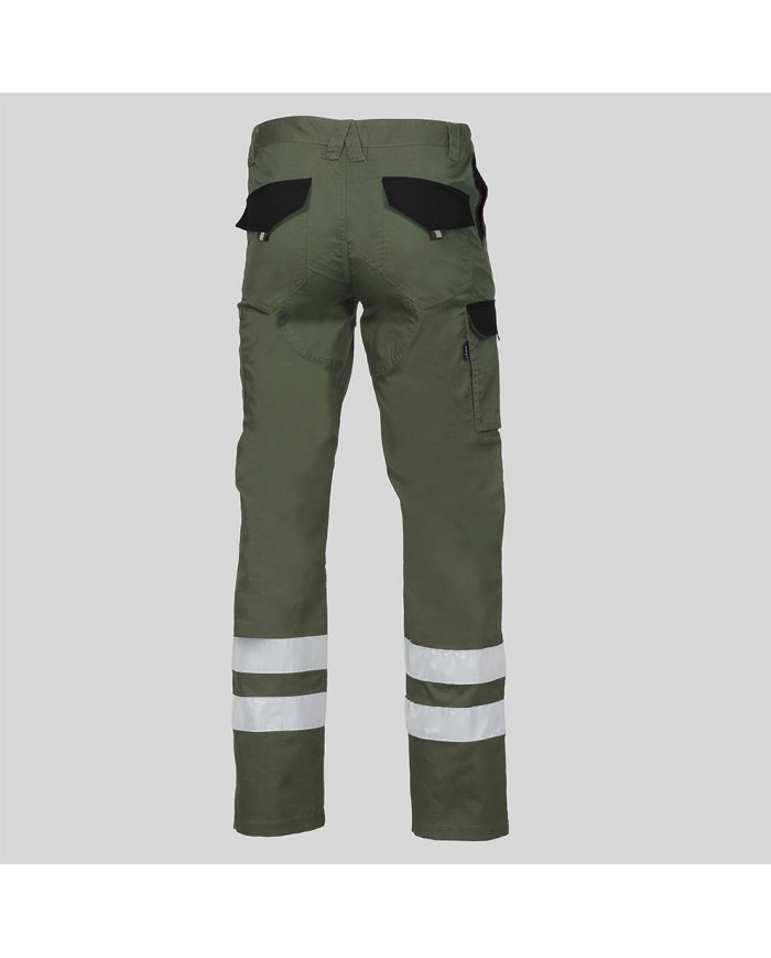 PANTALON UNISEX MULTIBOLSILLOS ELASTICO ARCE COMBI + 2 BANDAS REFLECT. GARYS