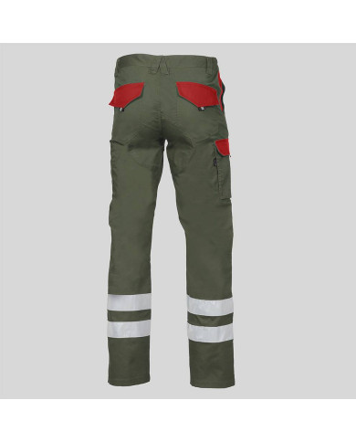 PANTALON UNISEX MULTIBOLSILLOS ELASTICO ARCE COMBI + 2 BANDAS REFLECT. GARYS