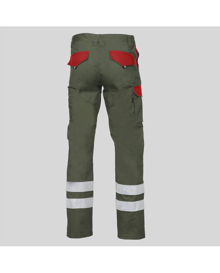 PANTALON UNISEX MULTIBOLSILLOS ELASTICO ARCE COMBI + 2 BANDAS REFLECT. GARYS