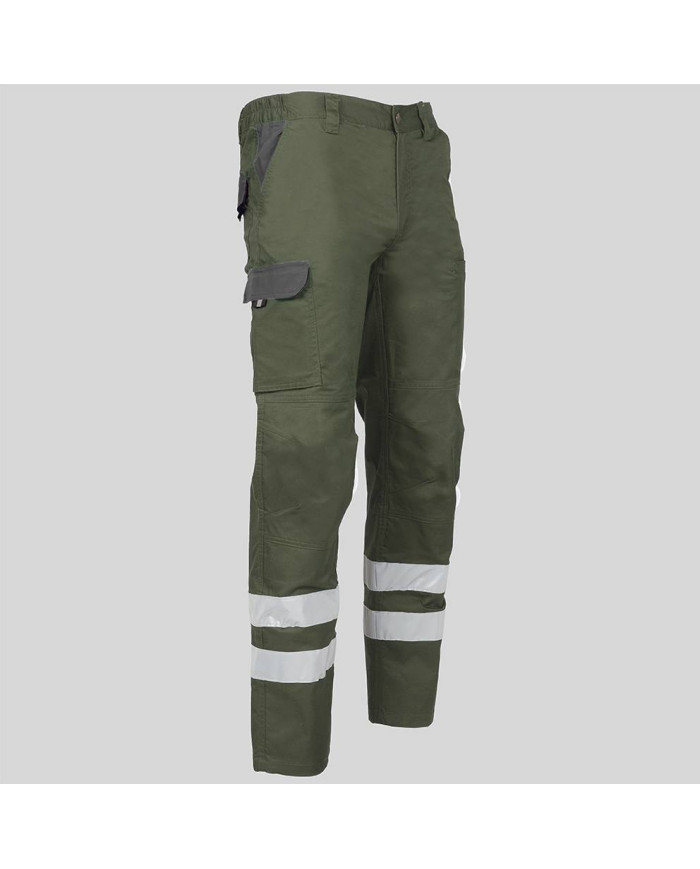 PANTALON UNISEX MULTIBOLSILLOS ELASTICO ARCE COMBI + 2 BANDAS REFLECT. GARYS