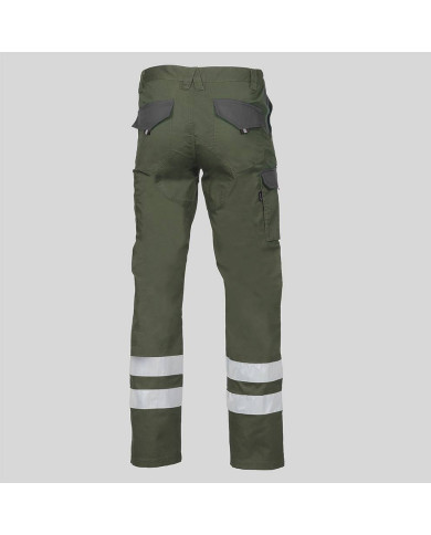 PANTALON UNISEX MULTIBOLSILLOS ELASTICO ARCE COMBI + 2 BANDAS REFLECT. GARYS