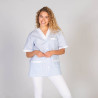 BLUSA SANITARIO UNISEX PICO ABIERTO VICHY COMBINADA GARYS