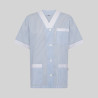 BLUSA SANITARIO UNISEX PICO ABIERTO VICHY COMBINADA GARYS