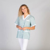 BLUSA SANITARIO UNISEX PICO ABIERTO VICHY COMBINADA GARYS