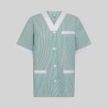 BLUSA SANITARIO UNISEX PICO ABIERTO VICHY COMBINADA GARYS