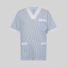 BLUSA SANITARIO UNISEX PICO VICHY COMBINADA GARYS