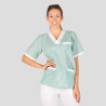 BLUSA SANITARIO UNISEX PICO VICHY COMBINADA GARYS