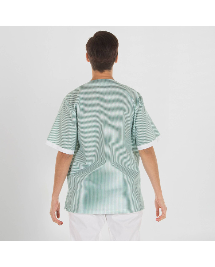 BLUSA SANITARIO UNISEX PICO VICHY COMBINADA GARYS