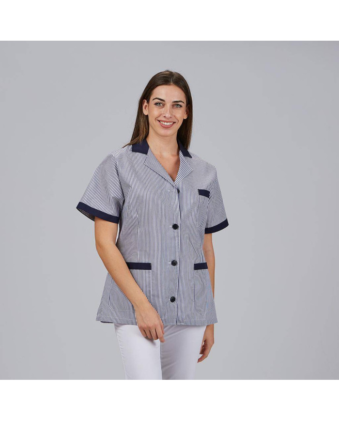 BATA MUJER CORTA VICHY M/C COMBINADA GARYS | Batas