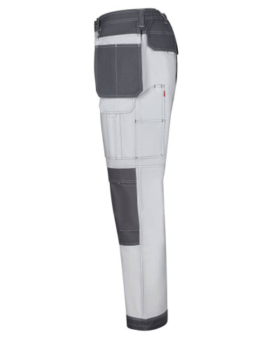 Pantalón canvas stretch bicolor con bolsillos flotantes VELILLA