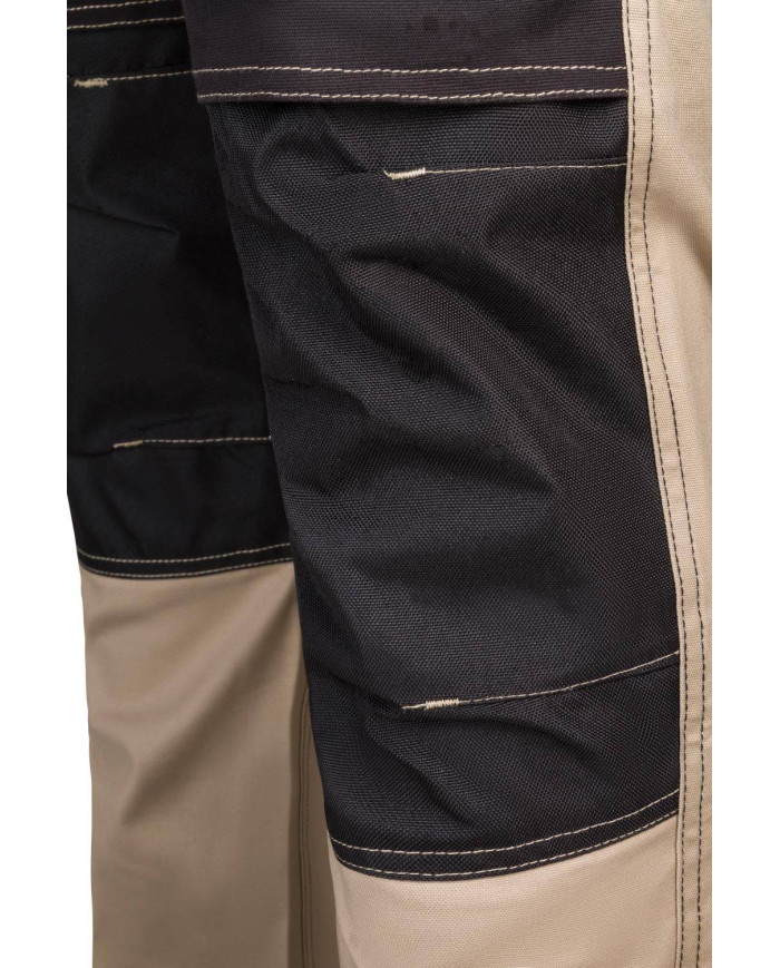 Pantalón canvas stretch bicolor con bolsillos flotantes VELILLA