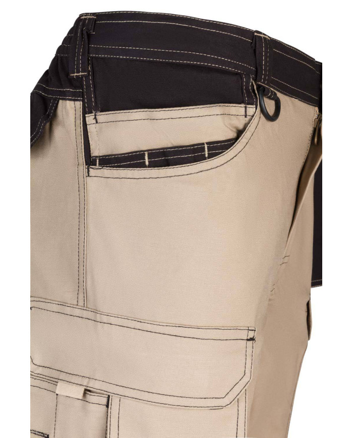 Pantalón canvas stretch bicolor con bolsillos flotantes VELILLA