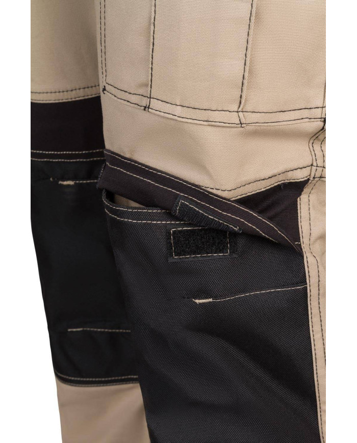 Pantalón canvas stretch bicolor con bolsillos flotantes VELILLA