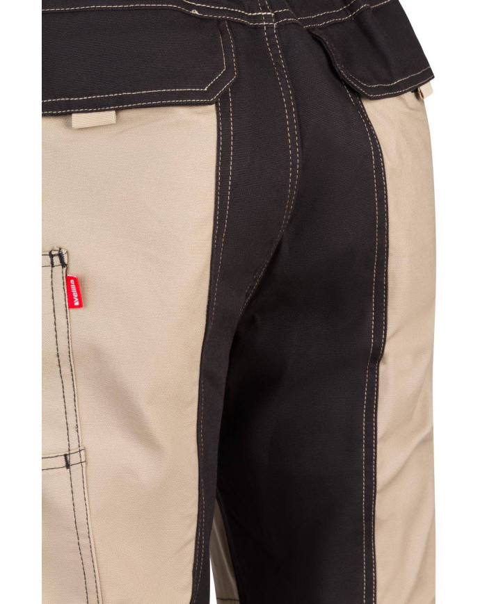 Pantalón canvas stretch bicolor con bolsillos flotantes VELILLA