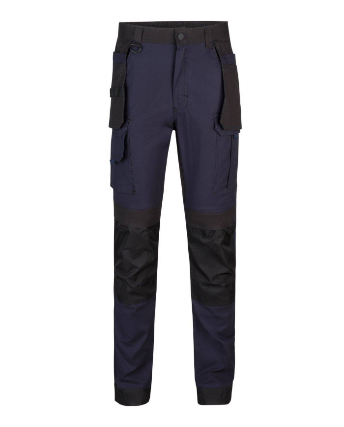 Pantalón canvas stretch bicolor con bolsillos flotantes VELILLA