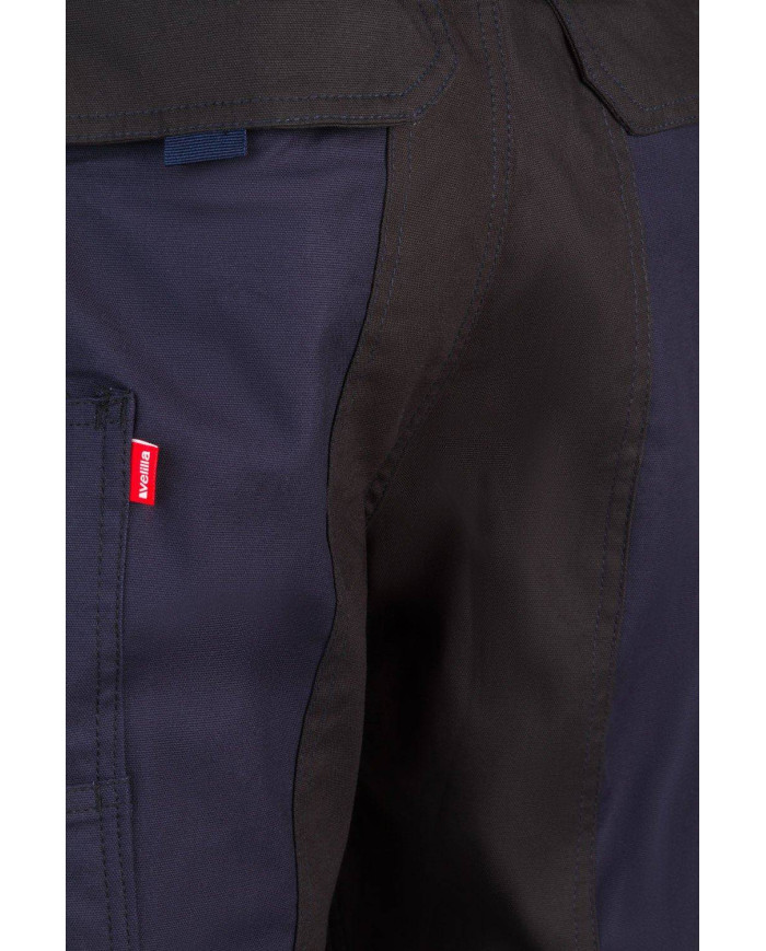 Pantalón canvas stretch bicolor con bolsillos flotantes VELILLA
