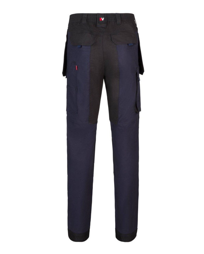 Pantalón canvas stretch bicolor con bolsillos flotantes VELILLA