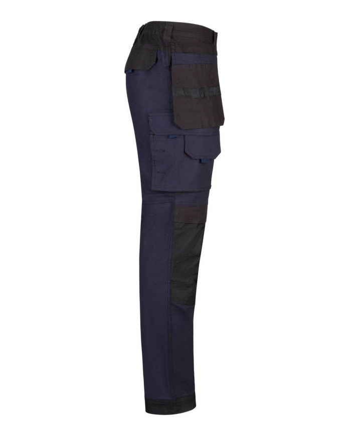Pantalón canvas stretch bicolor con bolsillos flotantes VELILLA