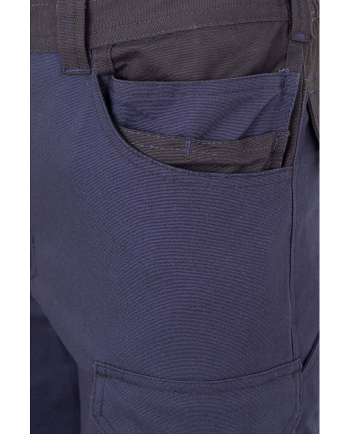 Bermudas canvas stretch bicolor con bolsillos flotantes VELILLA