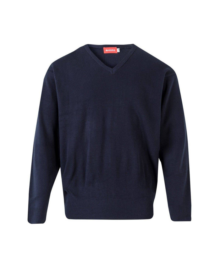 Jersey punto fino con cuello en pico VELILLA
