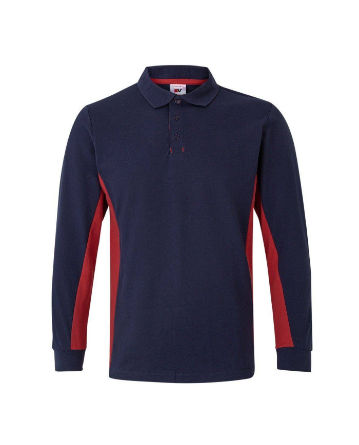Polo bicolor manga larga VELILLA
