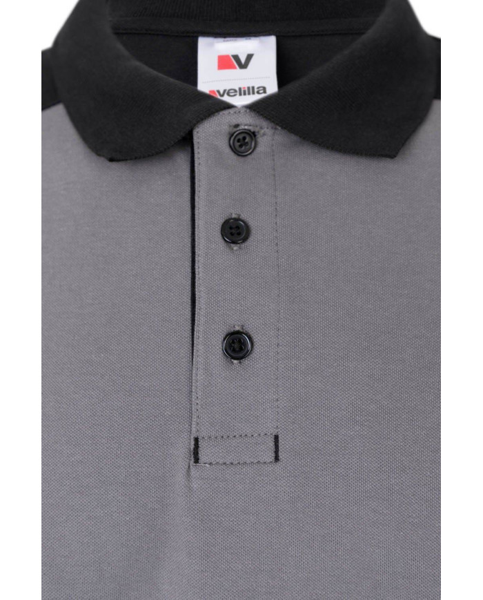 Polo stretch bicolor manga corta VELILLA