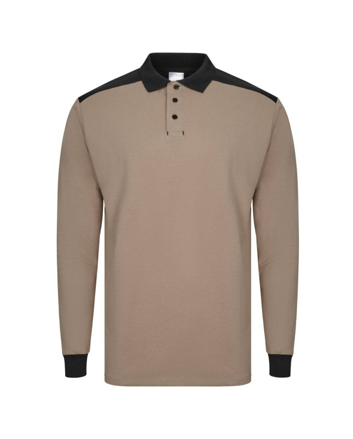 Polo stretch bicolor manga larga VELILLA