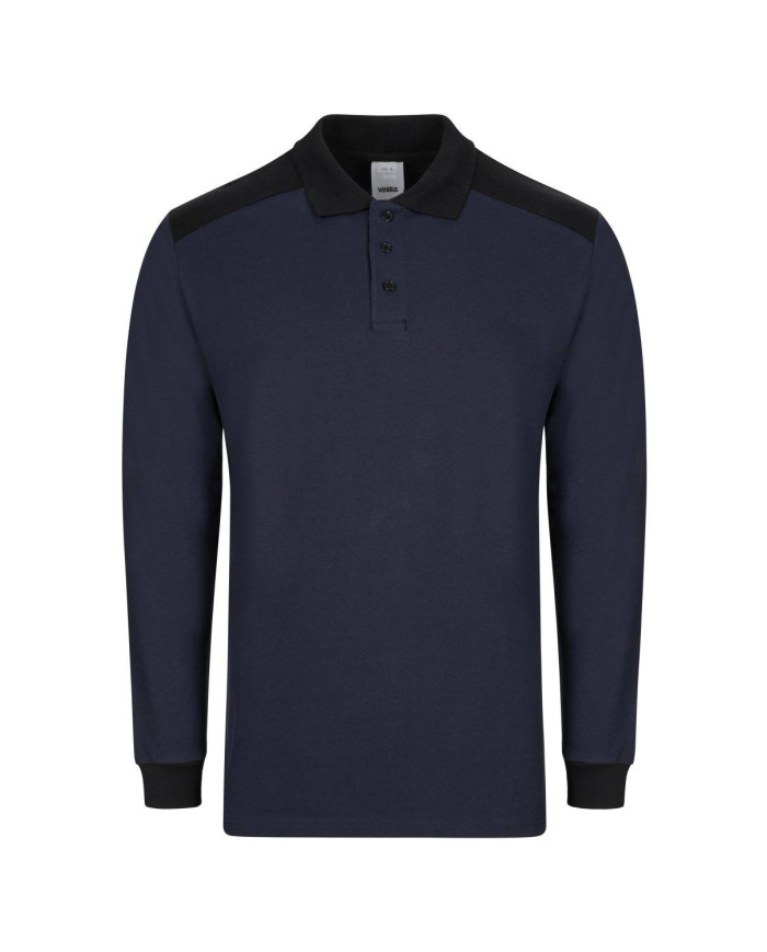 Polo stretch bicolor manga larga VELILLA