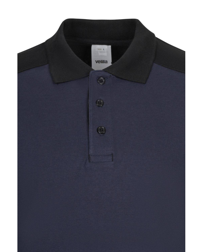 Polo stretch bicolor manga larga VELILLA