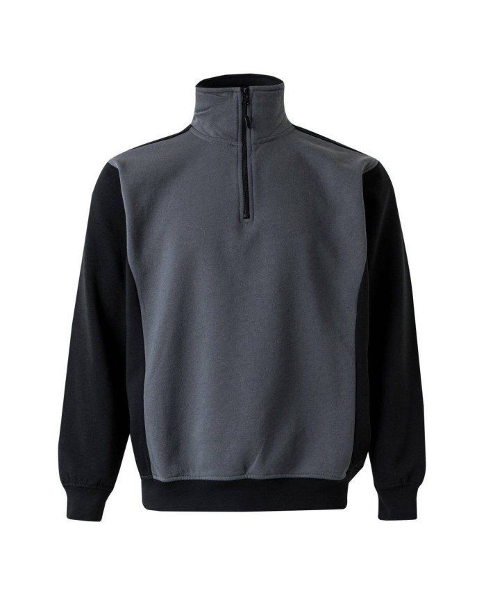 Sudadera bicolor con media cremallera VELILLA