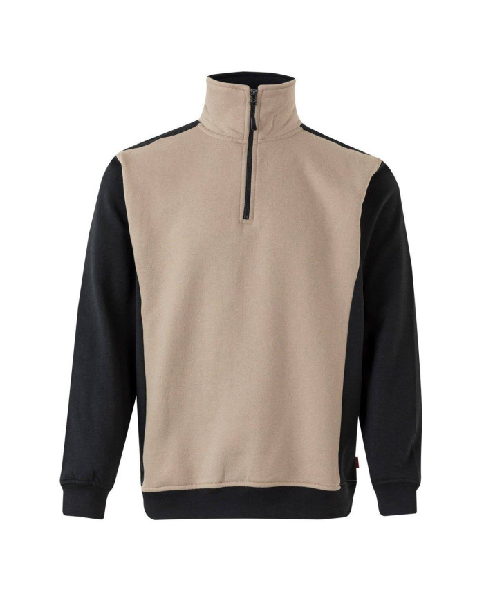 Sudadera bicolor con media cremallera VELILLA