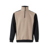 Sudadera bicolor con media cremallera VELILLA