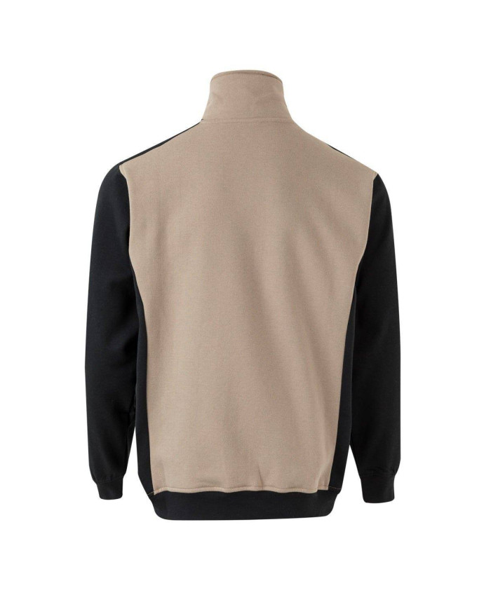 Sudadera bicolor con media cremallera VELILLA